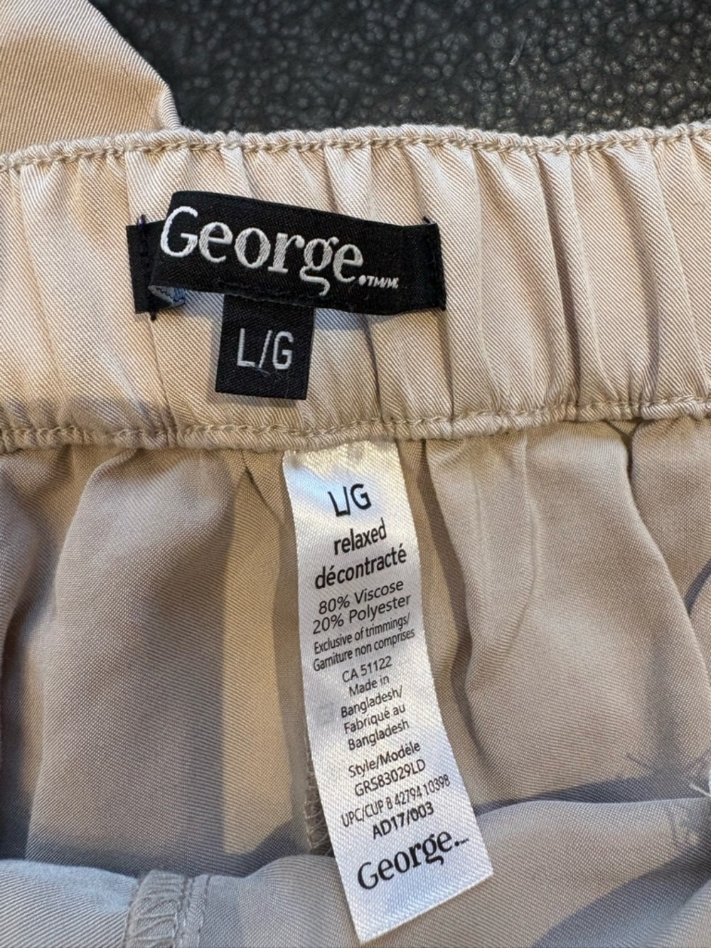 George Large Beige Cargo Style Pants - Picture 4 of 6